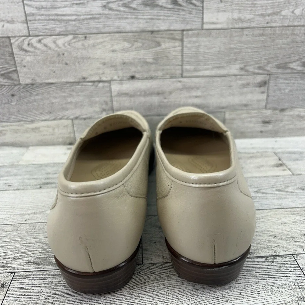 SAS Womens 8N Tripad Comfort Simplify Leather Loafer Slip On‎ Shoes Pearl White